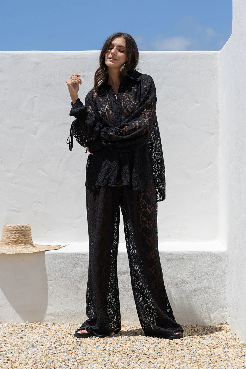 Black Lace Set Pants View