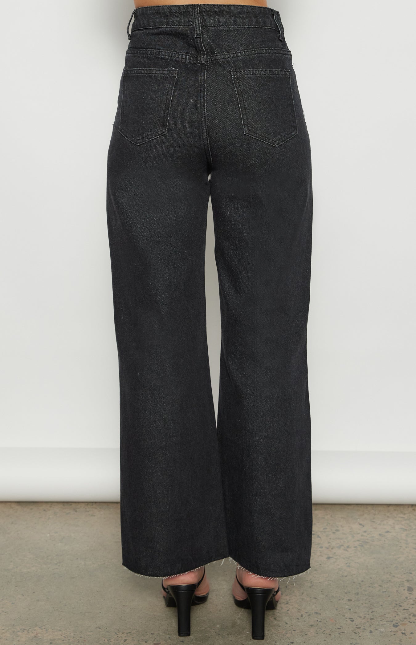 black jeans back view close up