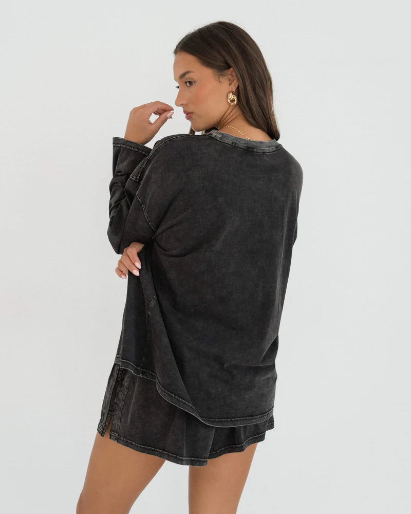 Cowgirl-inspired cocktail set with a crop top and matching skirt for trendy nightwear back view