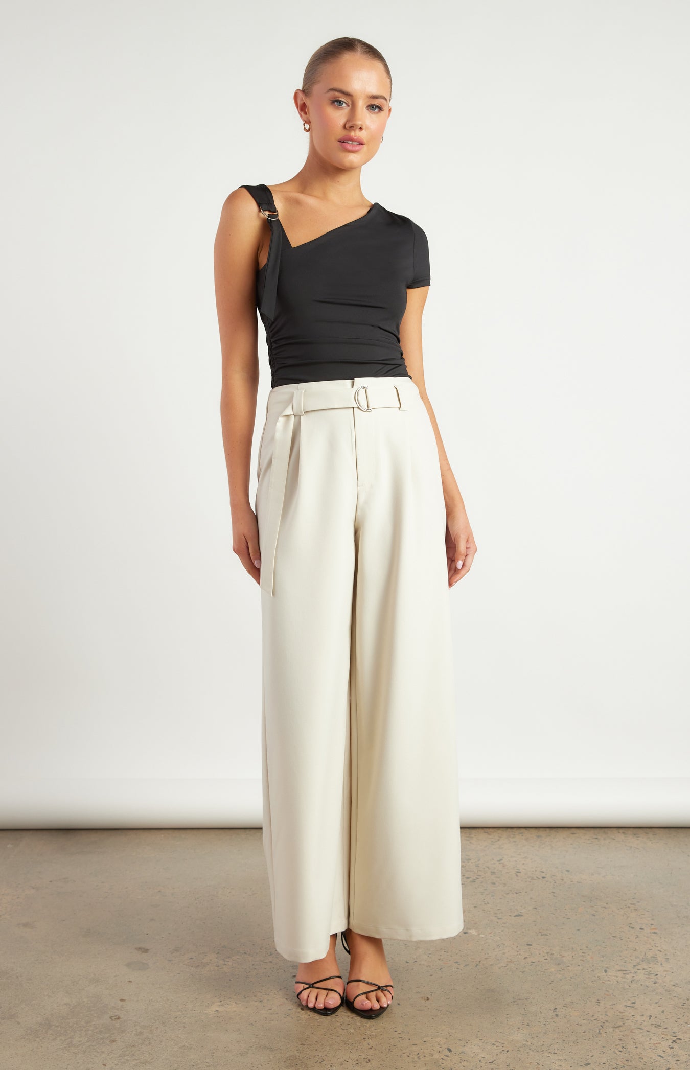 black top with buckle front view