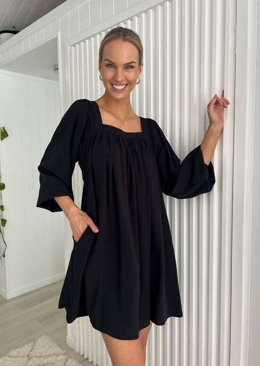 black dress curve plus size short 
